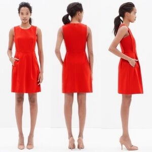 Madewell Afternoon Fit & Flare Heathered Red Dress